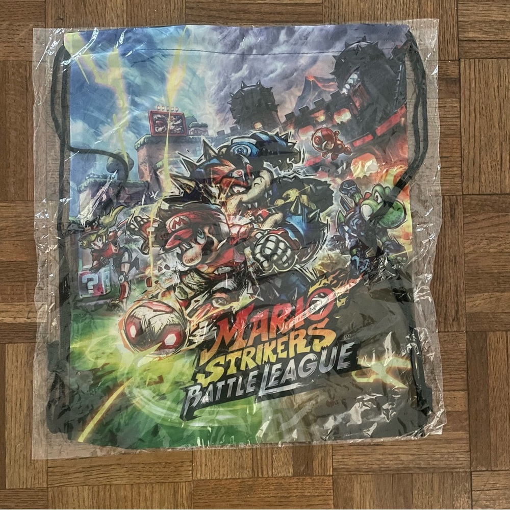 New Nintendo Mario Strikers League Drawstring Backpack